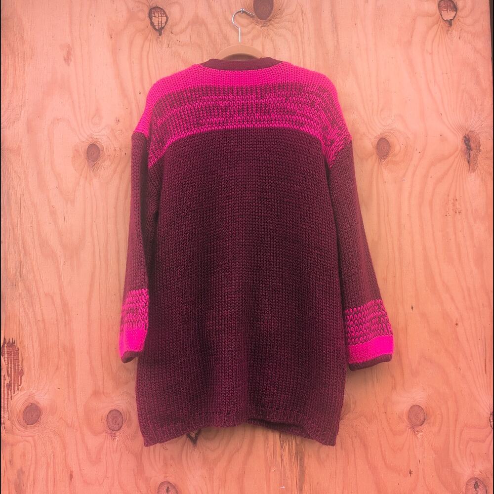 Sundance ChunkyKnit MoriKei Wool Blend LagenLook Cardigan Sweater Women's Large - Picture 5 of 8